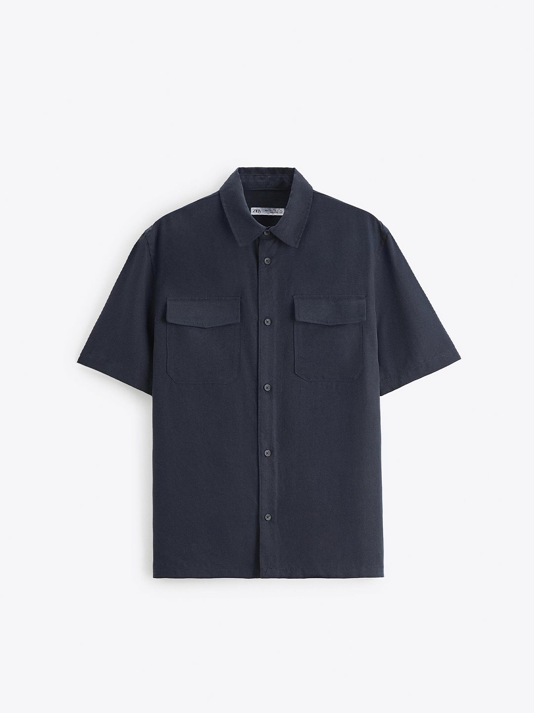 

ZARA Men Navy Blue Shirts