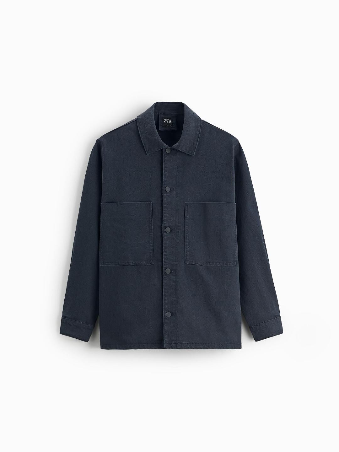 

ZARA Men Navy Blue Shirts