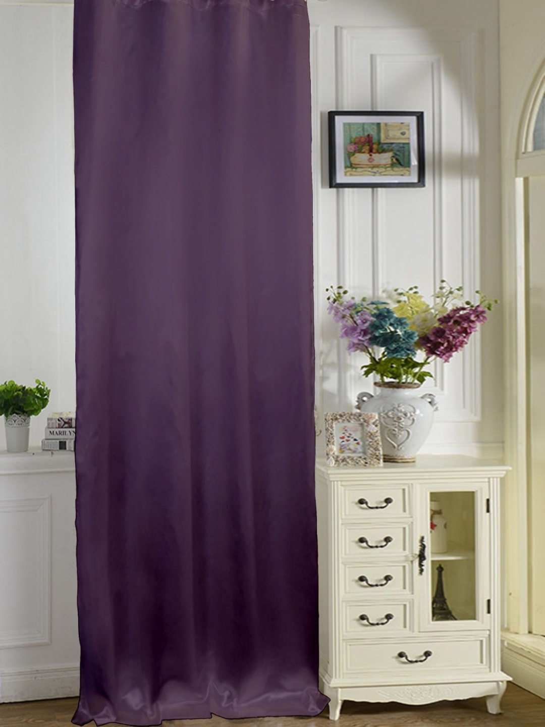 

Lushomes Purple Window Curtain