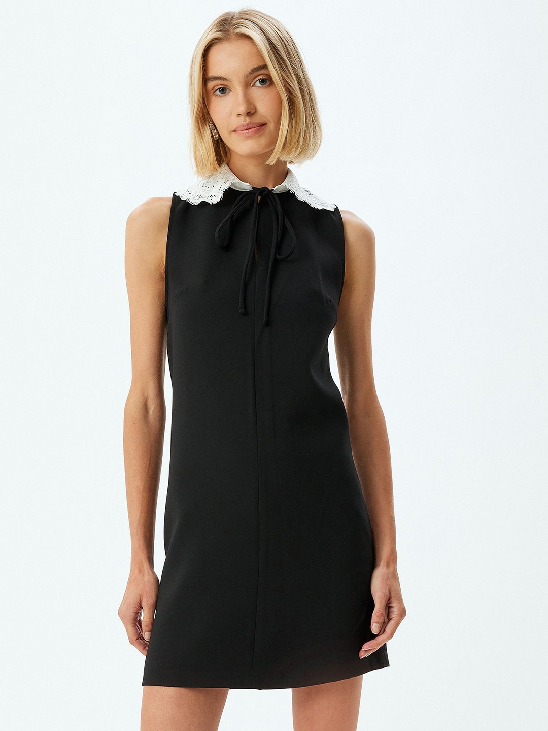 

Koton women A-Line sleeveless Mini Dress, Black