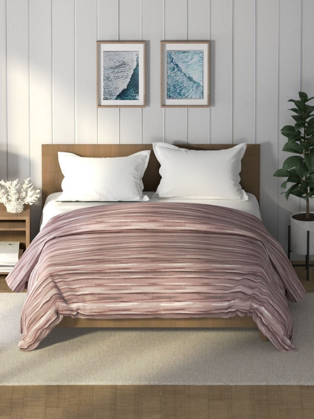 

Nautica Raymarine Peach-Coloured Pure Cotton AC Room 120 GSM Double Bed Comforter