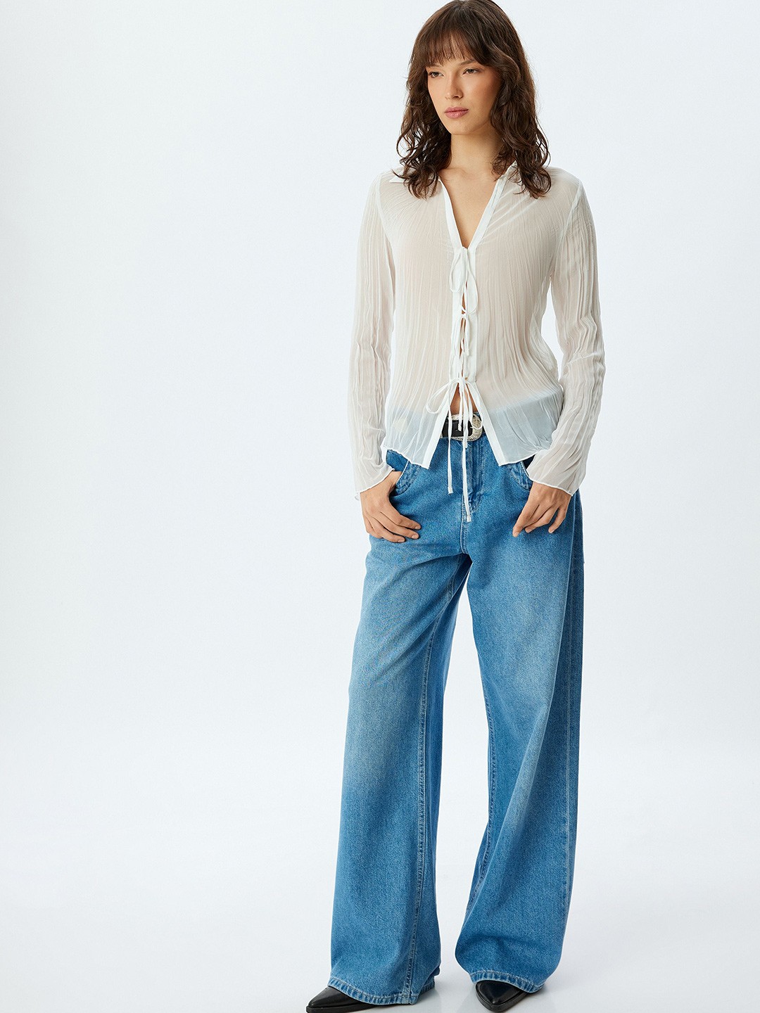 

Koton Women Opaque Casual Shirt, White