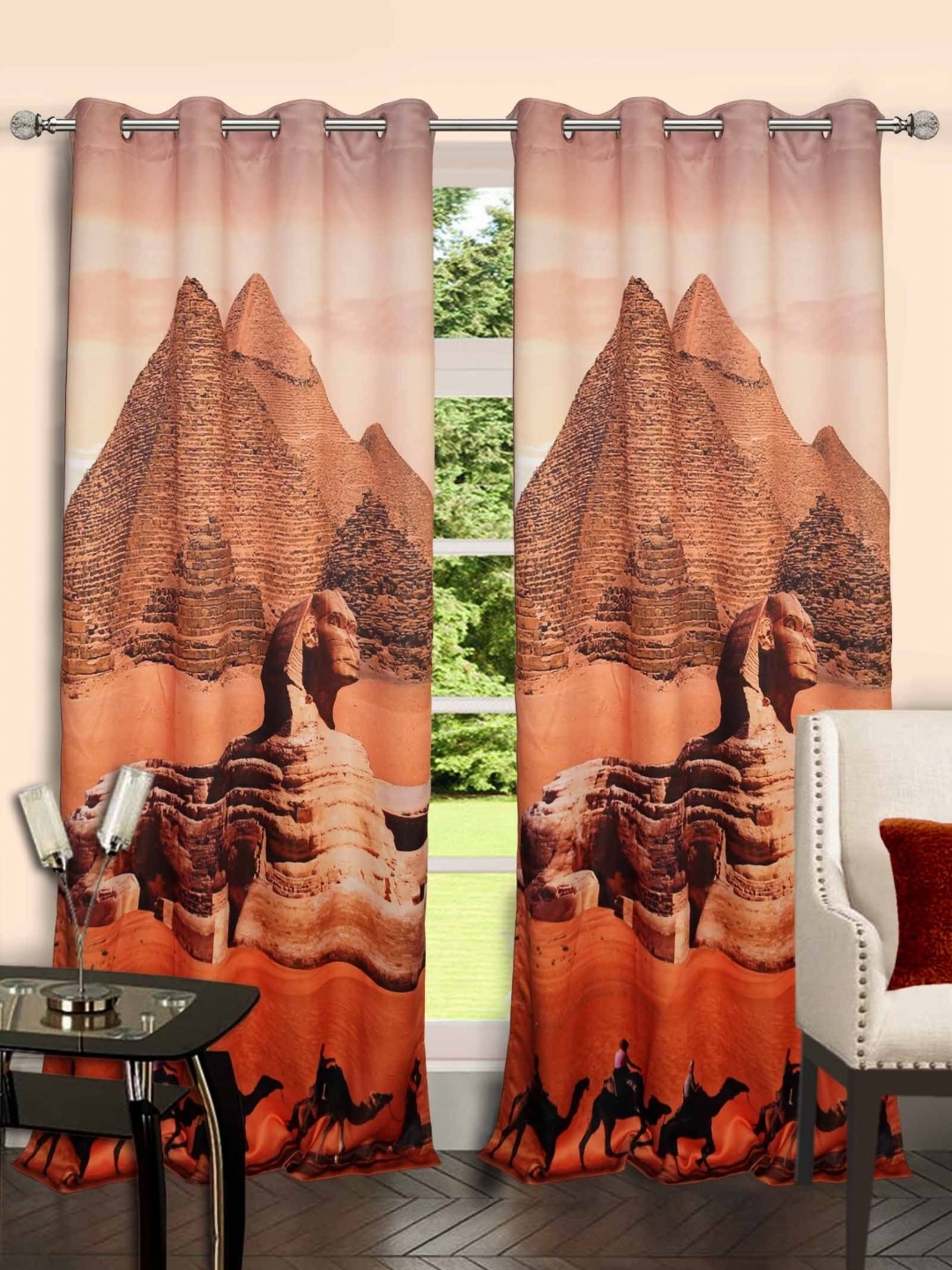 

Lushomes Brown & Rust Window Curtain
