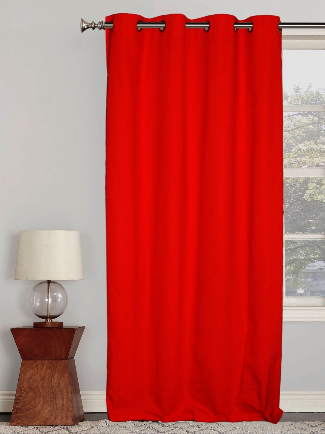 

Lushomes Red Window Curtain
