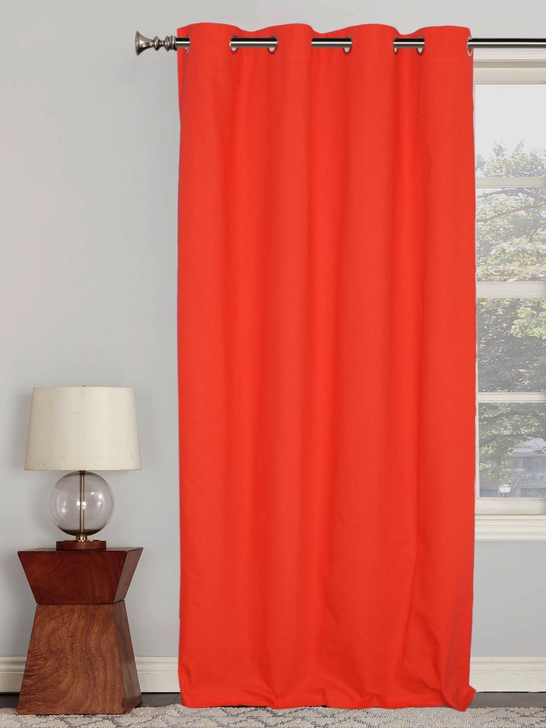 

Lushomes Red Black Out Window Curtain