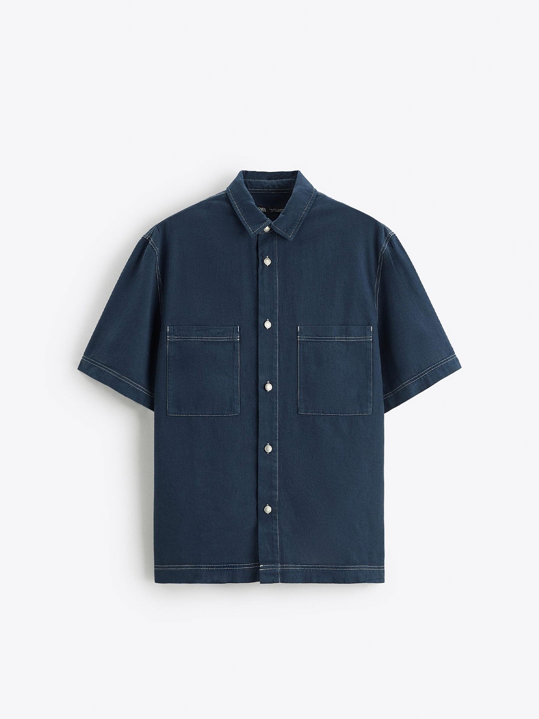 

ZARA Men Blue Shirts