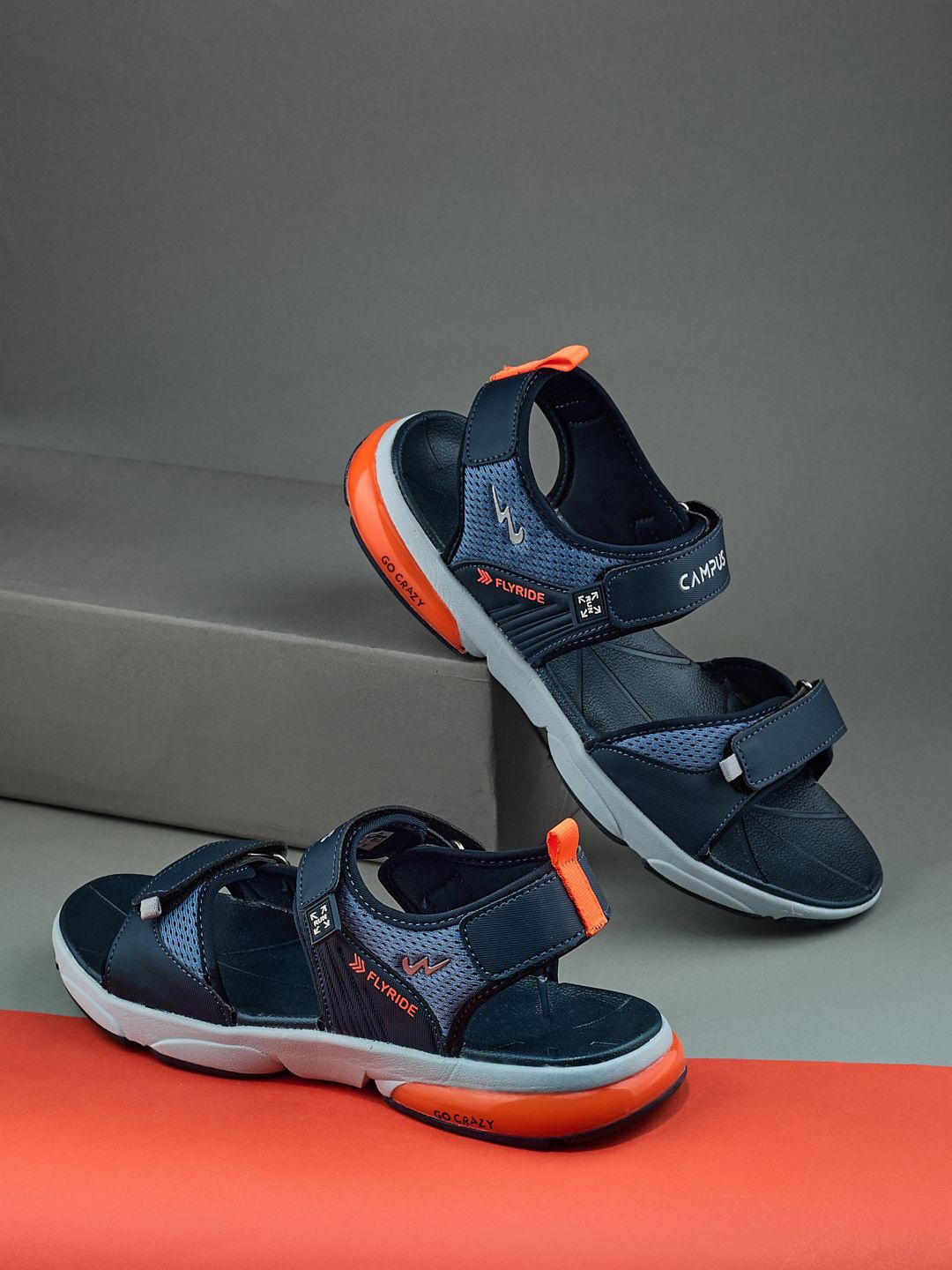 

Campus GC-22110 Men Velcro Sandals, Navy blue