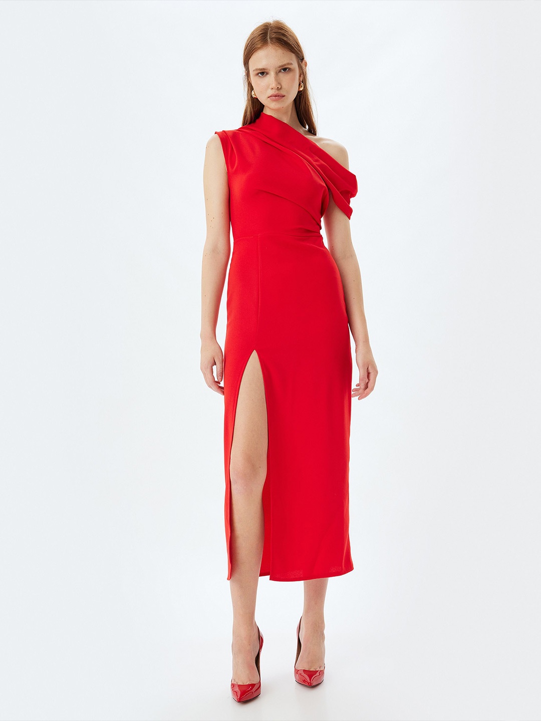 

Koton Sheath Midi Dress, Red