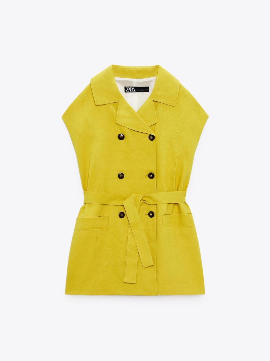 

ZARA Women Yellow Coat