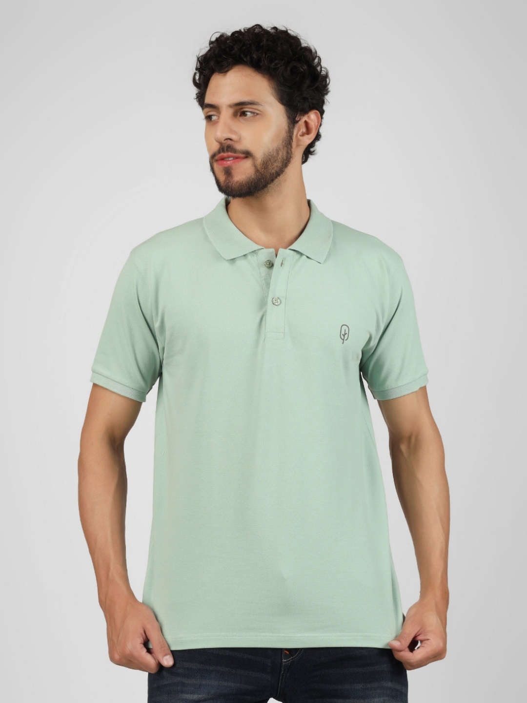 

BLUEFICUS Men Dri-FIT Solid Round Neck Cotton T-shirt, Green