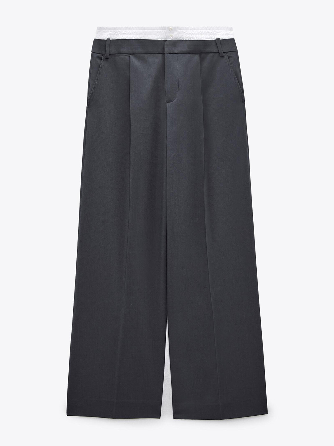 

ZARA Women Grey Trousers