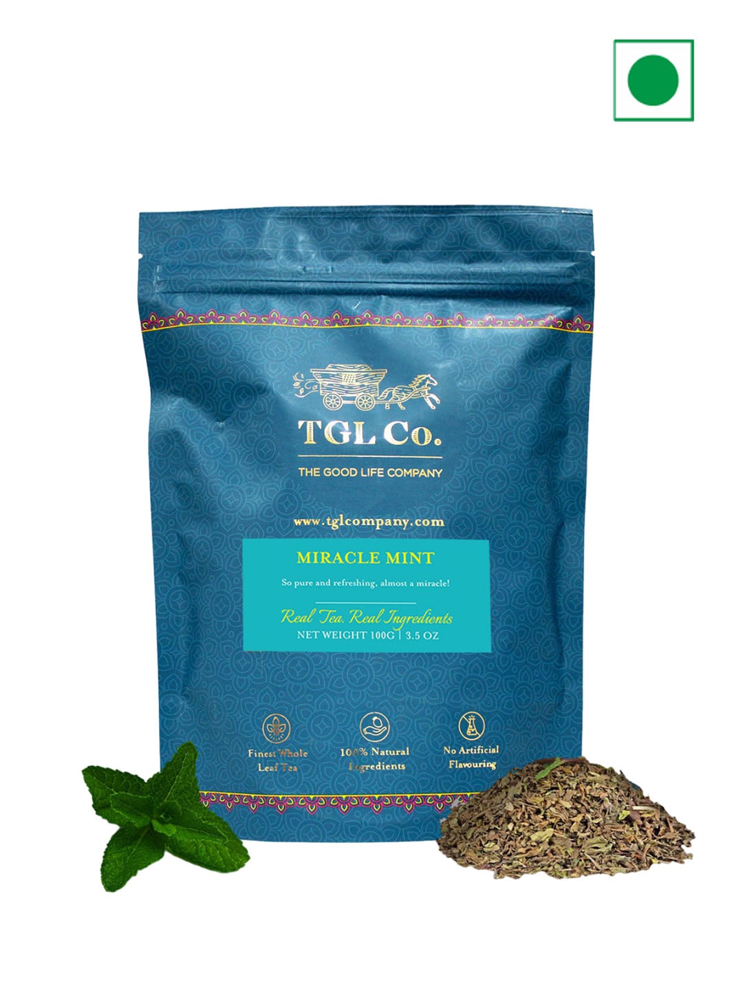 

TGL Co. Loose Leaf Miracle Mint Herbal Tea - 100 G, Yellow