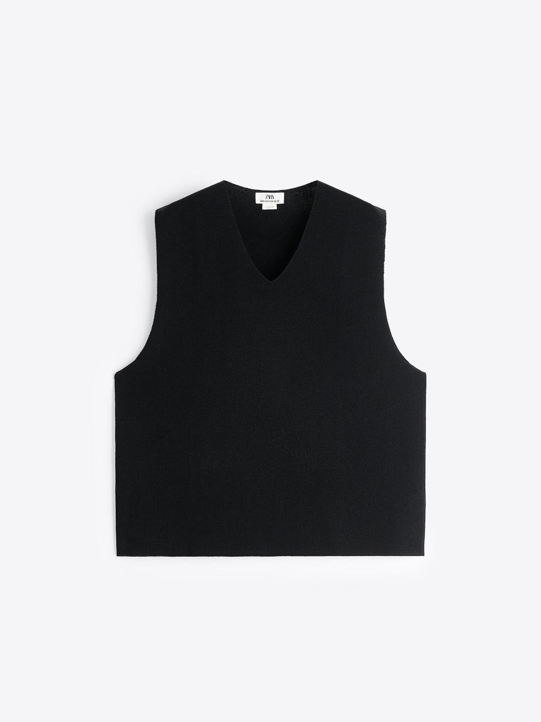 

ZARA Men Black Waistcoat
