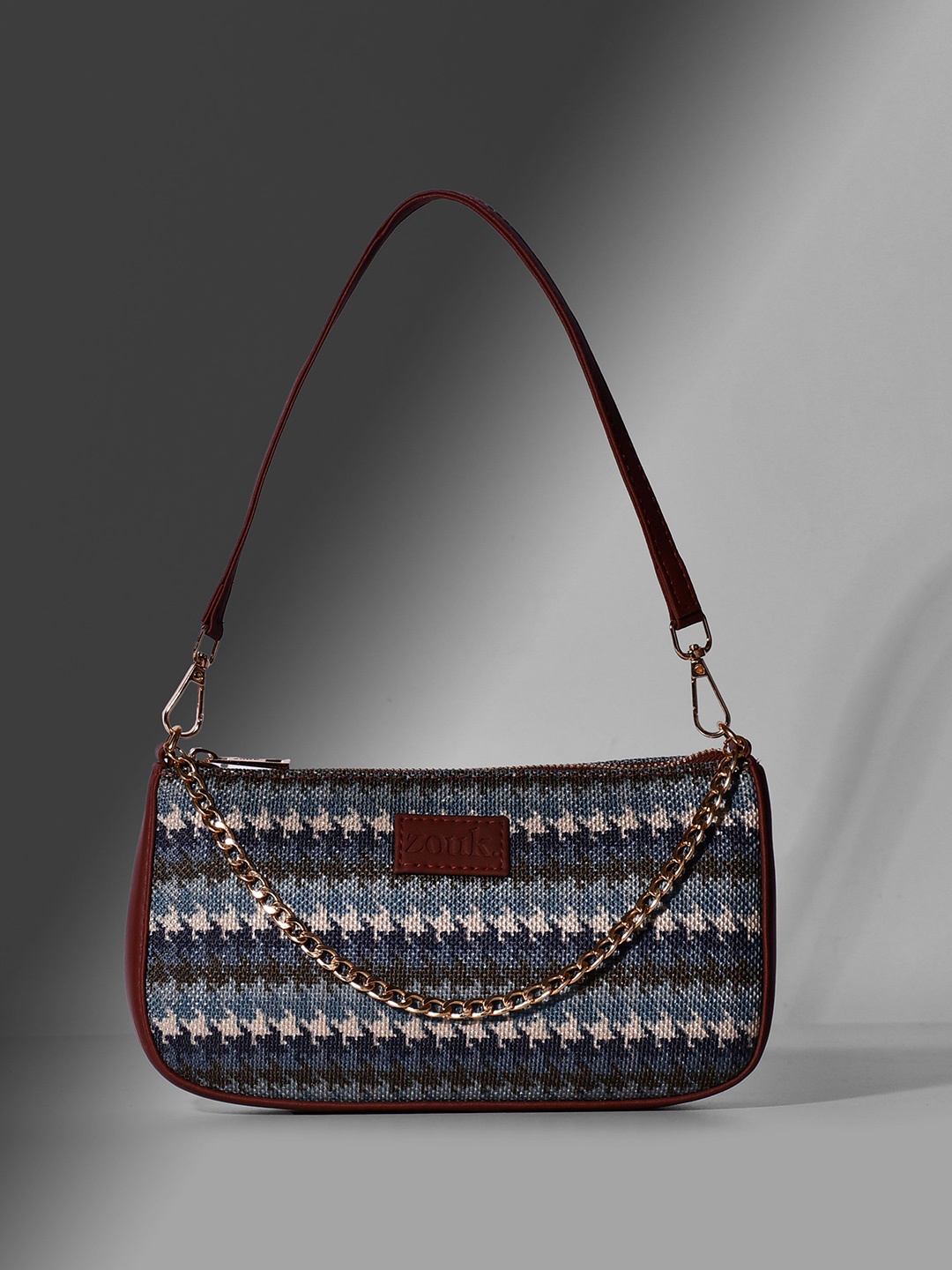 

ZOUK Women Textured Baguette Sling Bag, Teal