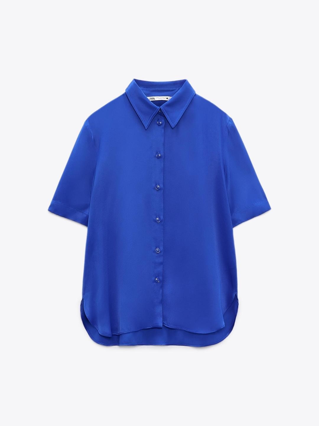 

ZARA Women Blue Shirts