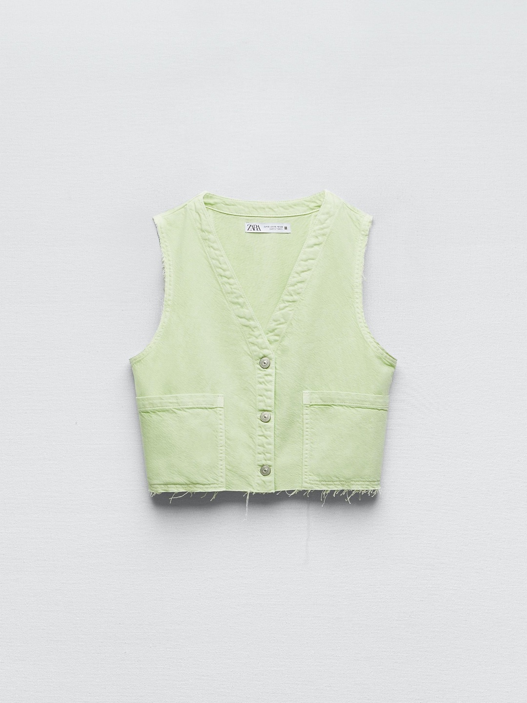 

ZARA Women Green Waistcoat