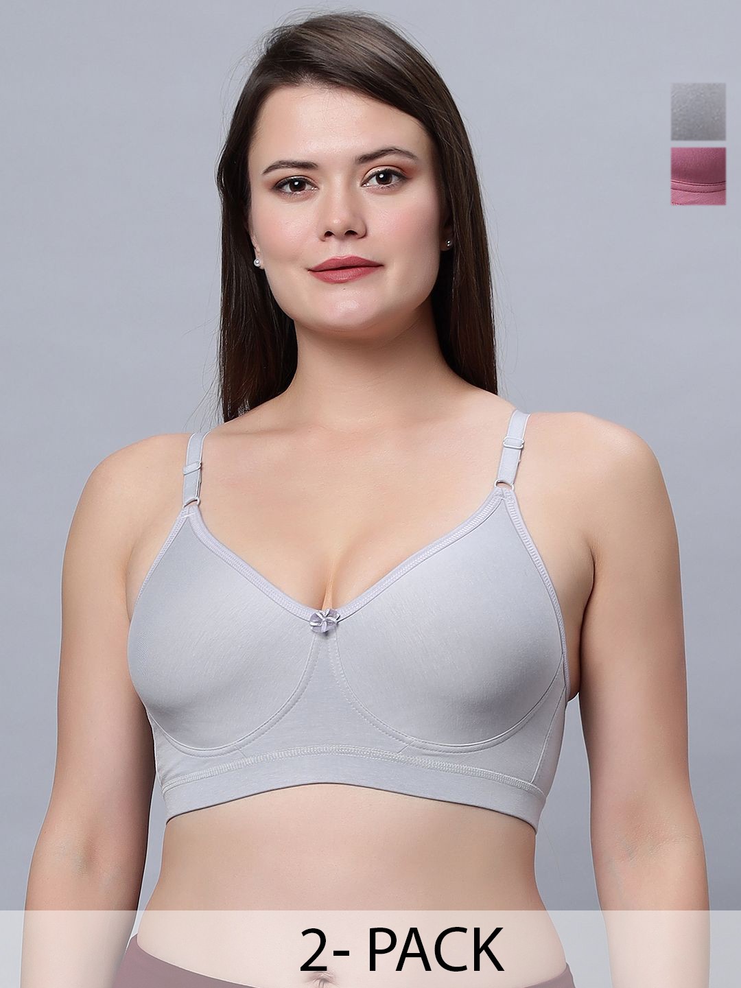 

In Care Women Full Coverage Non Padded Cotton Bra, Green