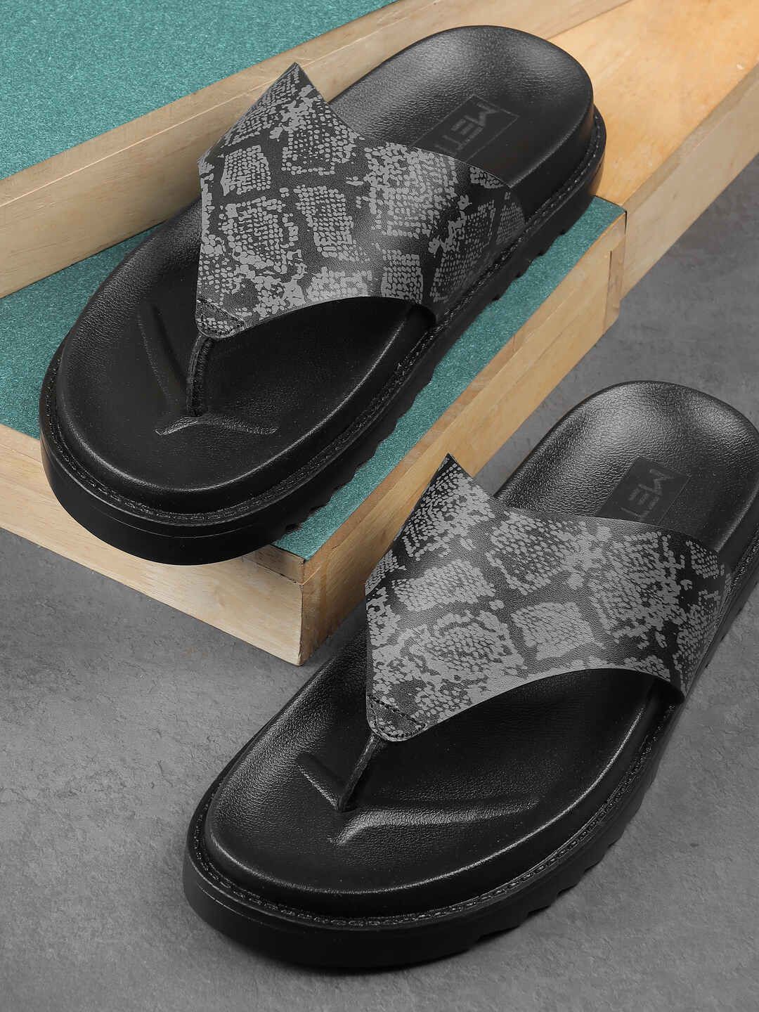 

Metro Men Leather Slip-On Comfort Sandals, Black