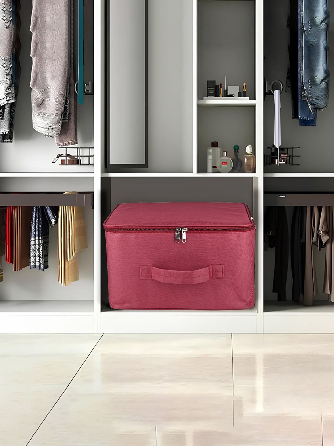 

Kuber Industries Maroon Waterproof Cloth Storage Bag Organisers