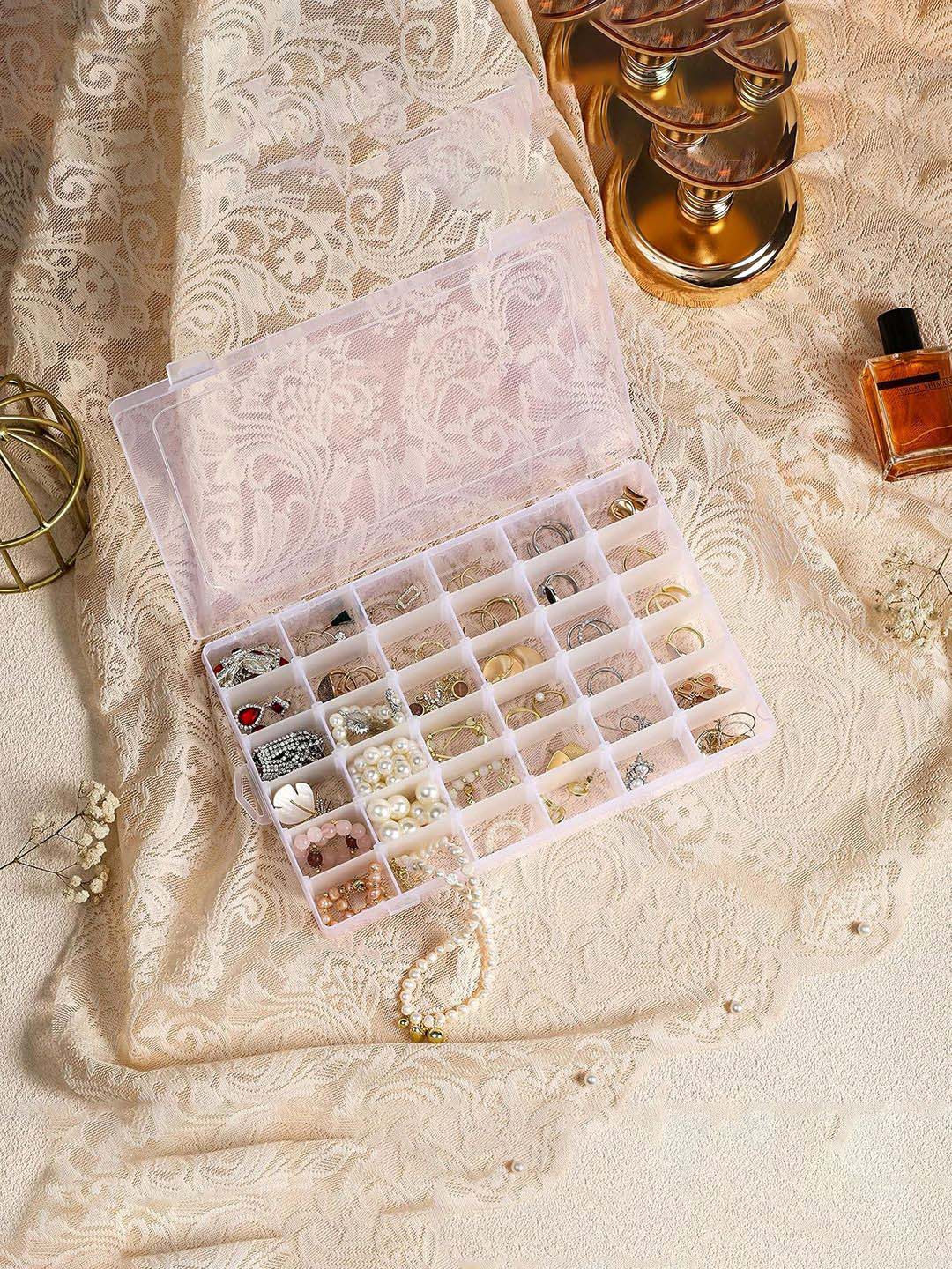 

Kuber Industries Transparent Reusable Jewellery Box Organiser