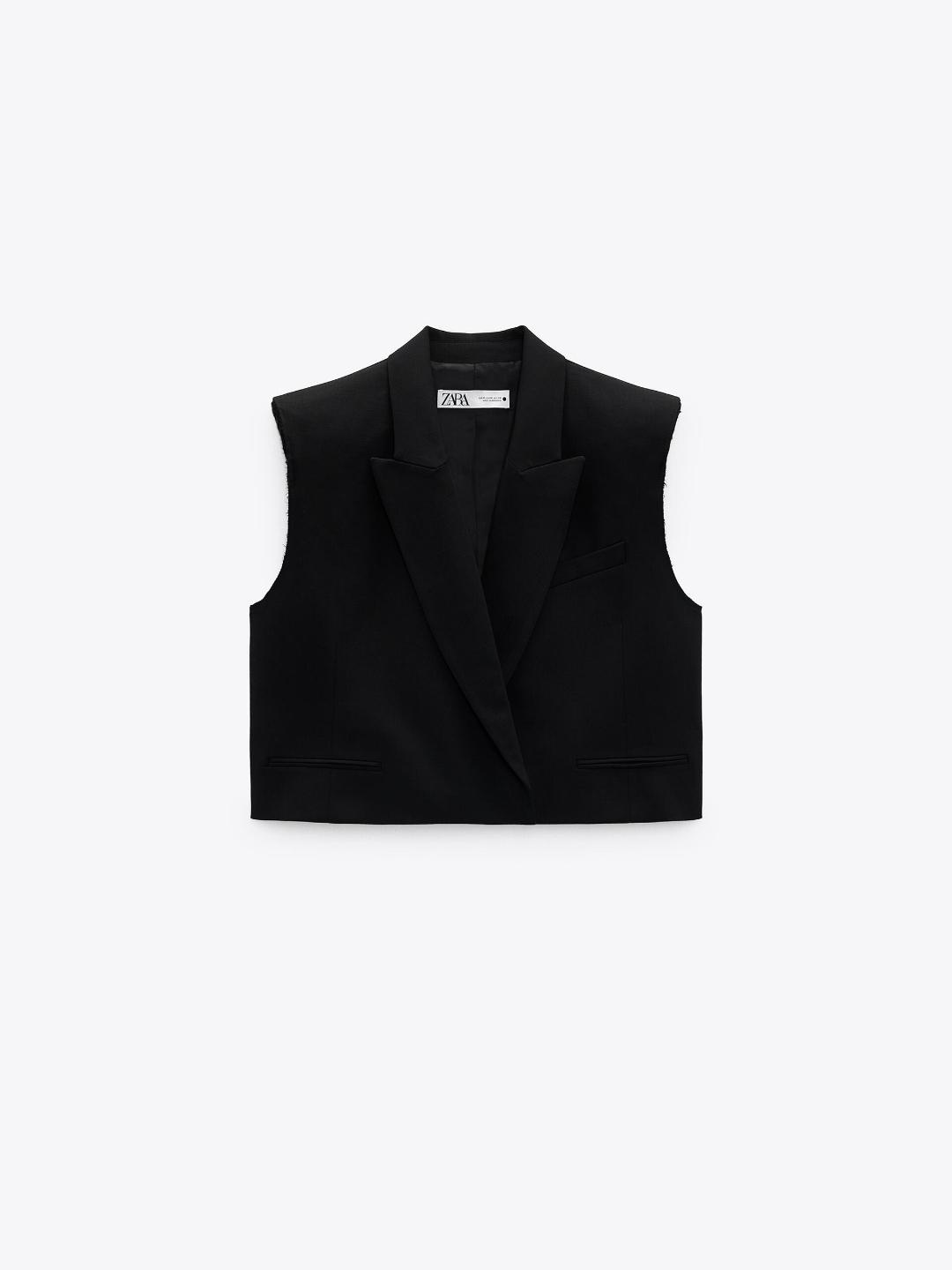 

ZARA Women Black Waistcoat