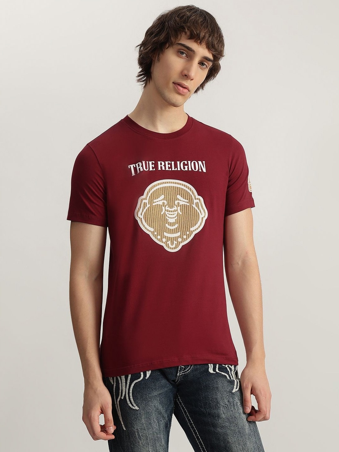 

True Religion Men Printed T-shirt, Red