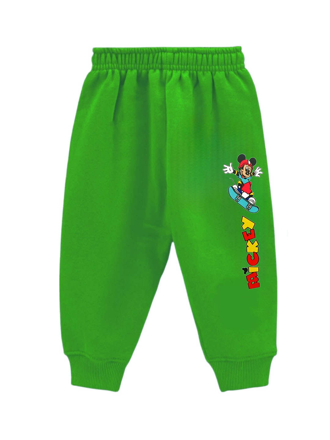 

FRENCH KLEIDER Boys Mickey Mouse Printed Cotton Joggers, Green