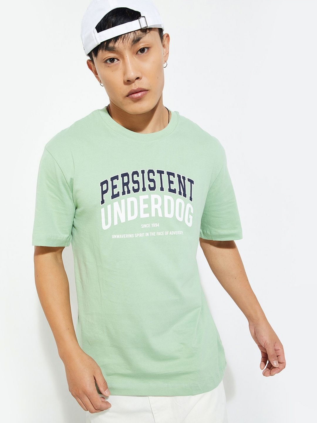 

Max URB_N Men Typographic Printed T-shirt, Green