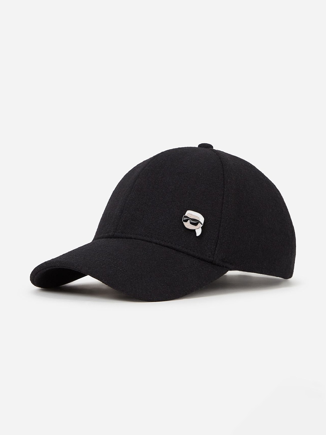 

Karl Lagerfeld Women Woollen Baseball Cap, Black
