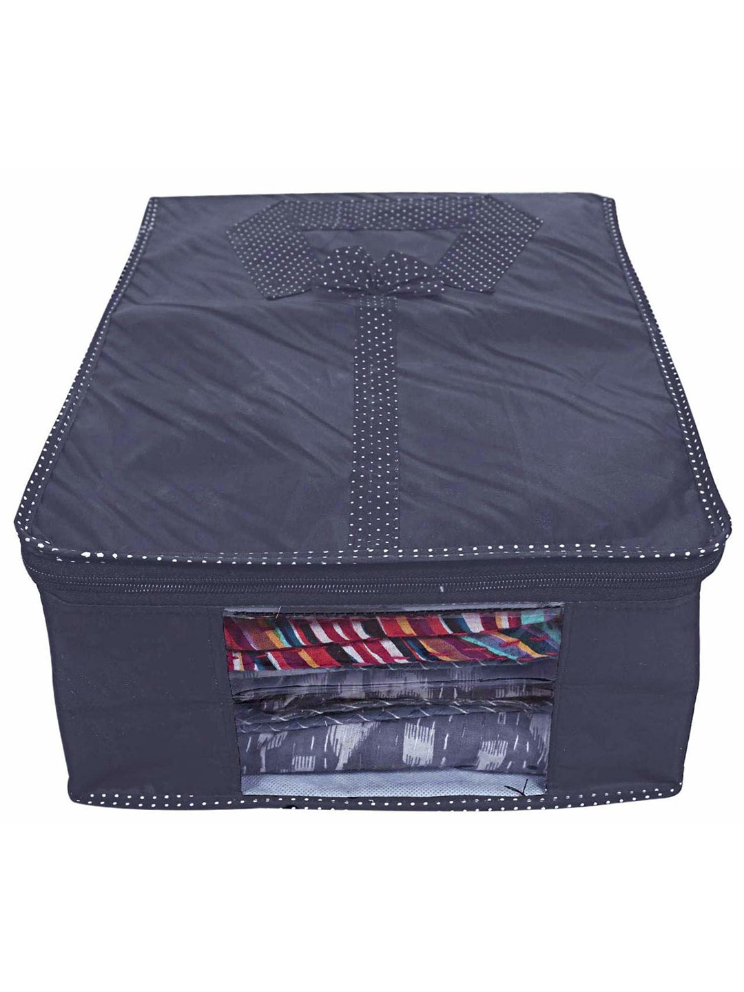 

Kuber Industries Grey Polka Dot Printed Multi-Utility Organisers