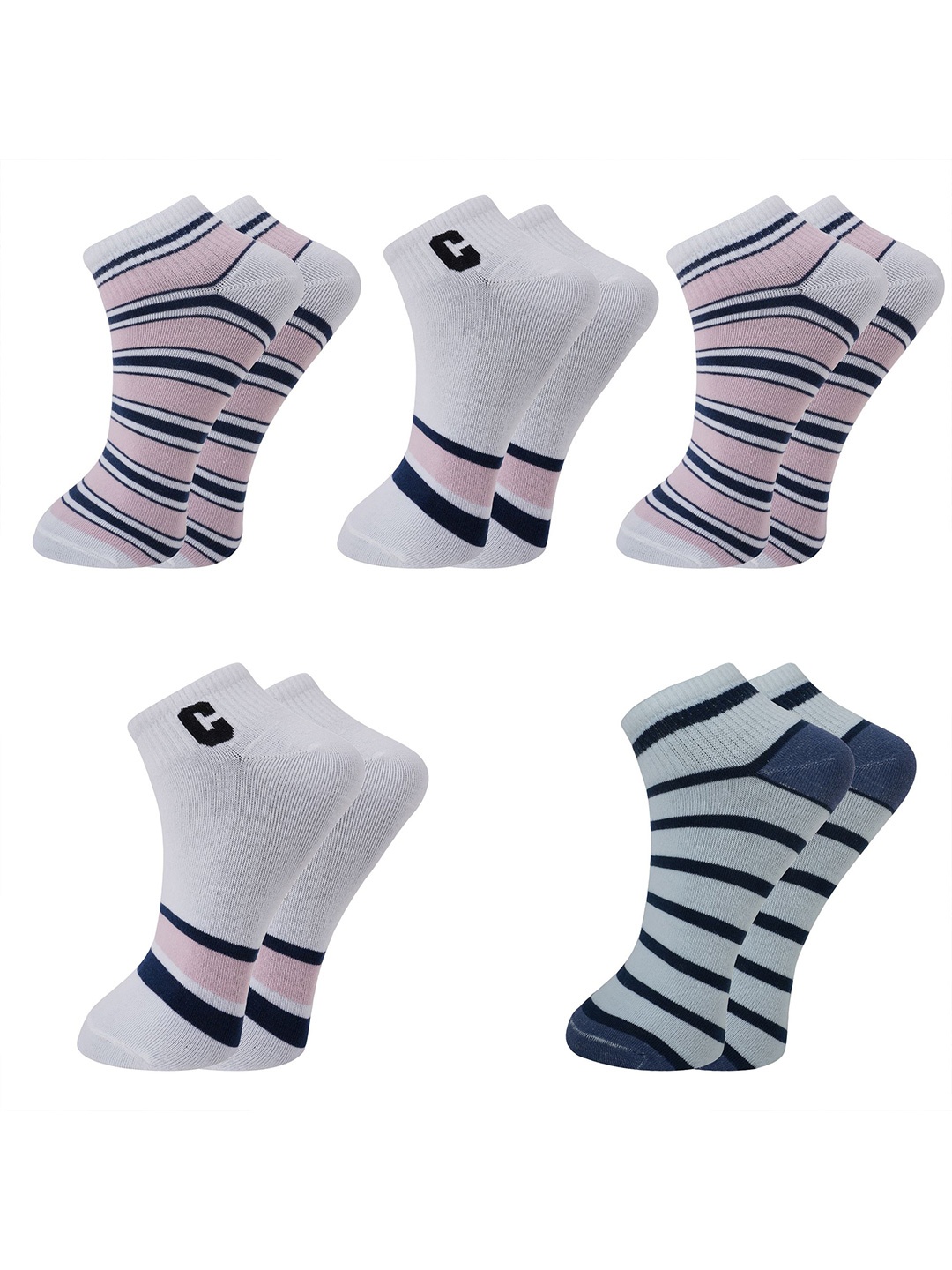 

BAESD Women Pack Of 5 Assorted Ankle-Length Socks
