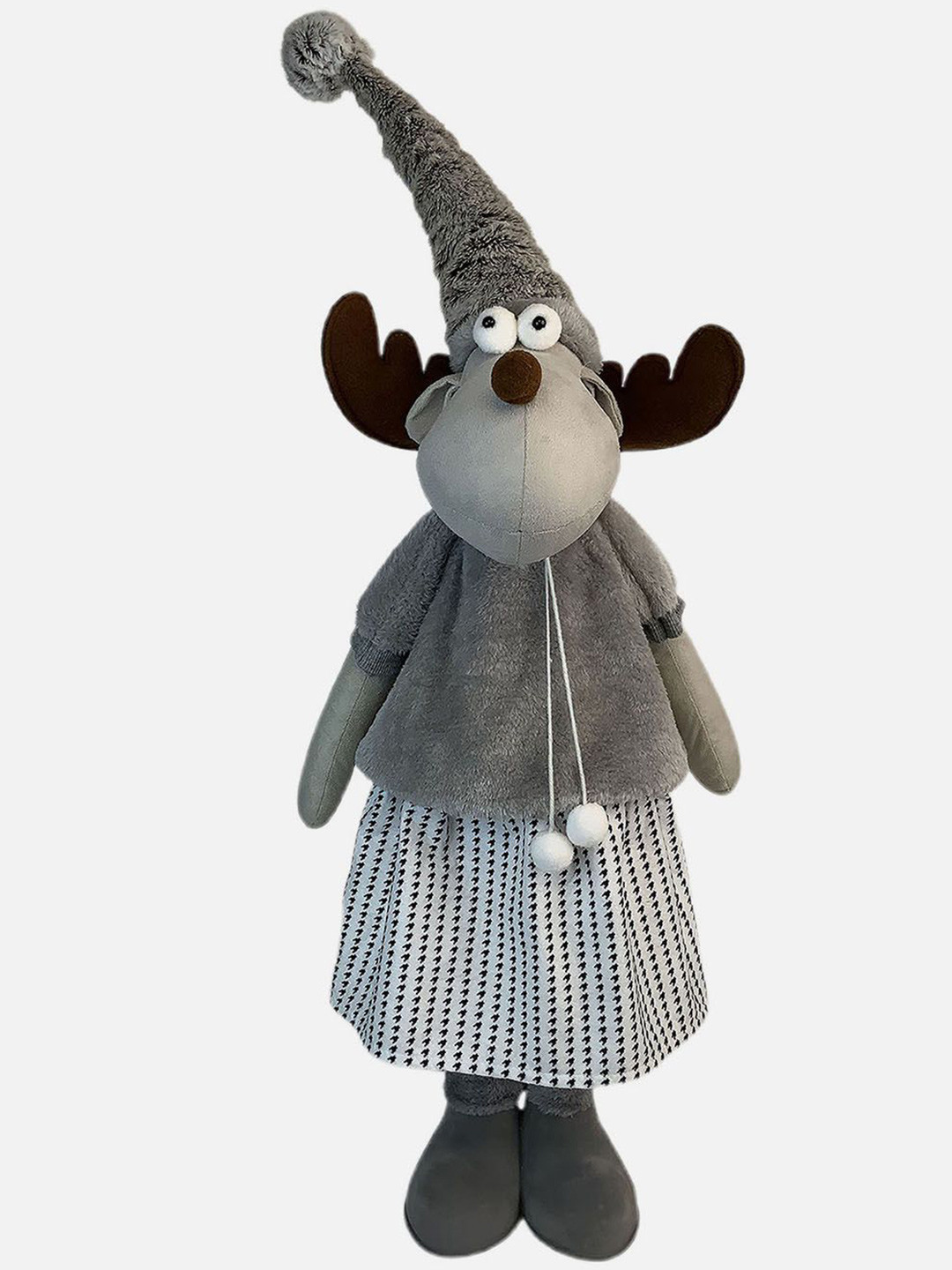 

Little Surprise Box LLP Grey & Black Self Standing Reindeer Christmas Decor
