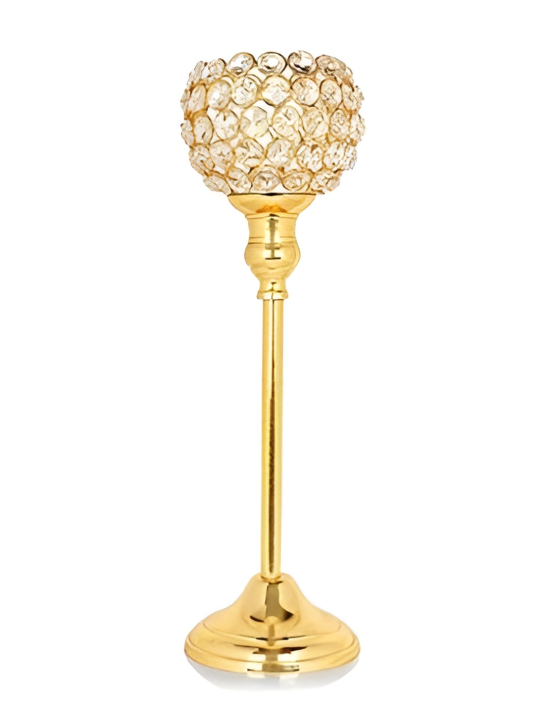 

Extreme Karigari Yellow & White Metal Candle Holder