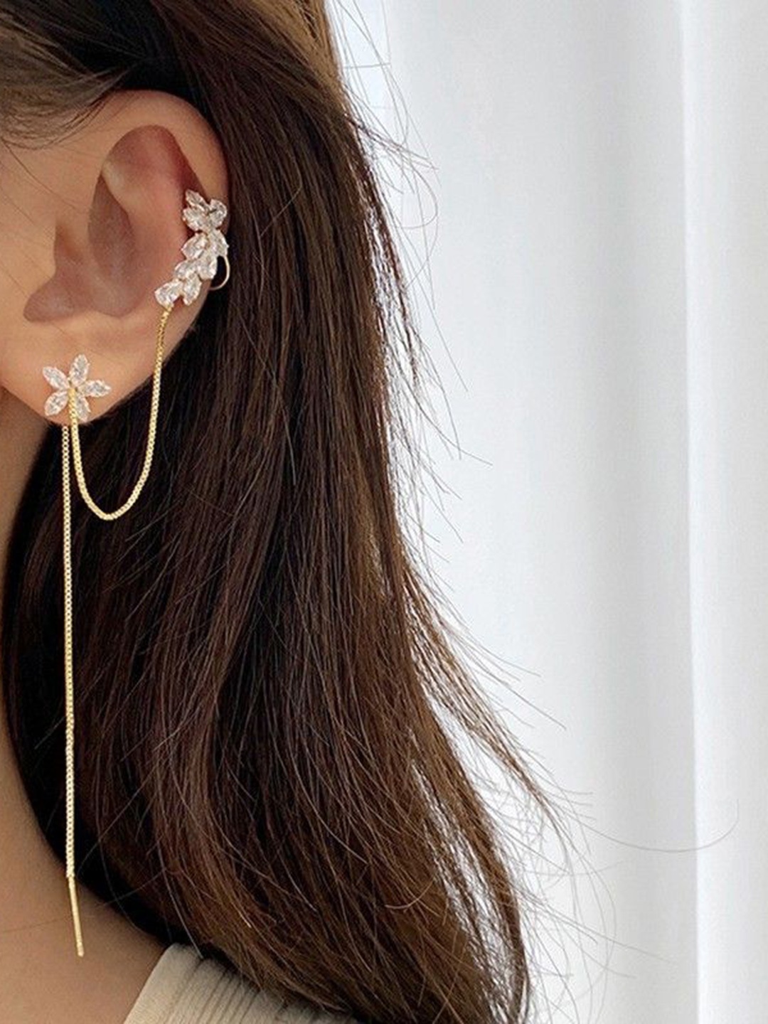 

YU FASHIONS Geometric Drop Earrings, Gold