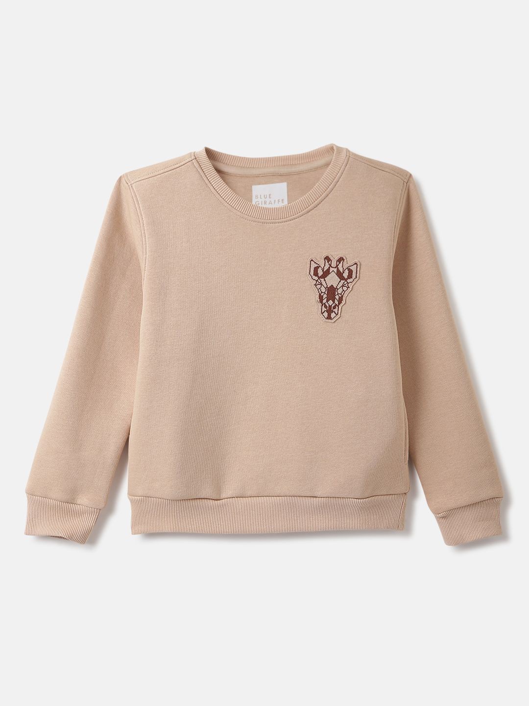 

Blue Giraffe Boys Cotton Sweatshirt, Beige