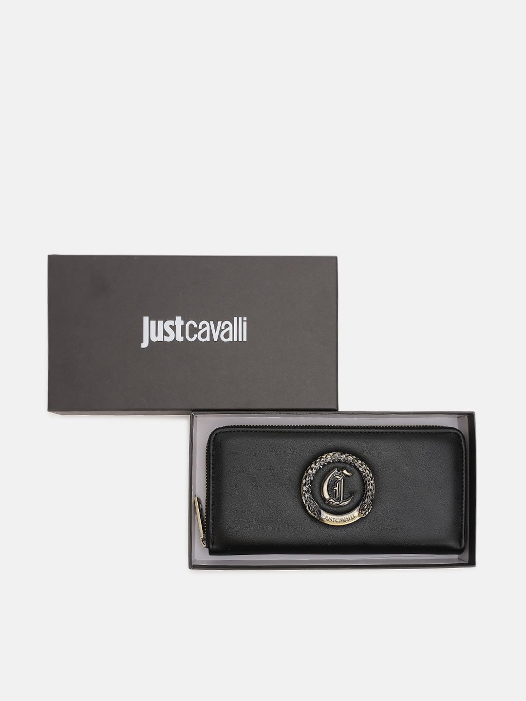 

Just Cavalli Women Zip Around Wallet, Black