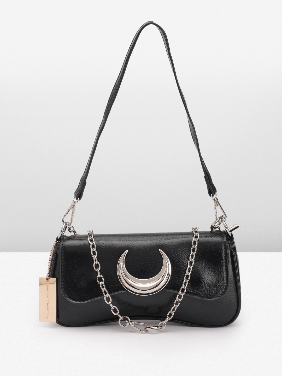 

French Connection Baguette Shoulder Bag, Black