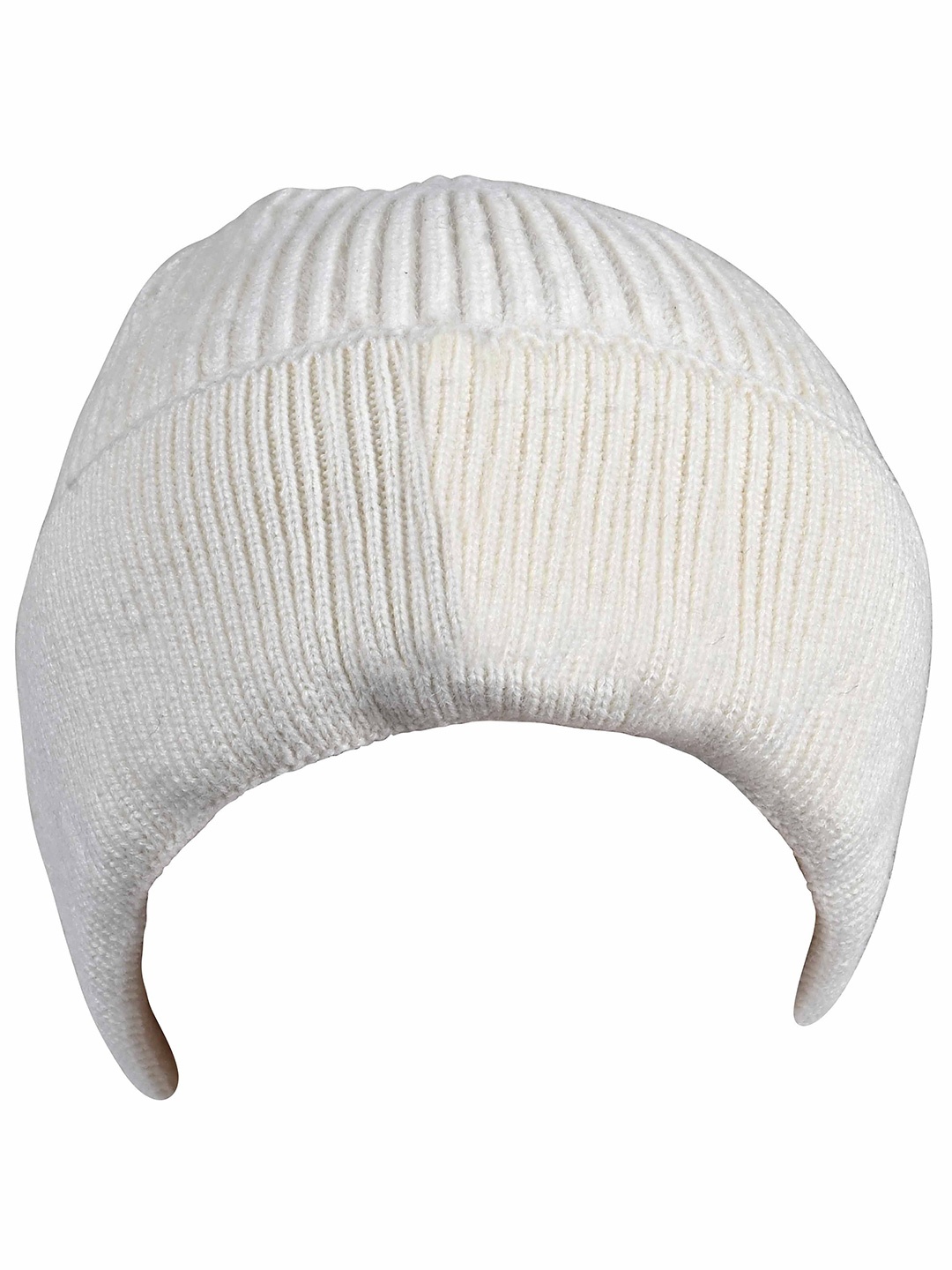 

Calvadoss Women Self Design Woollen Beanie, Cream