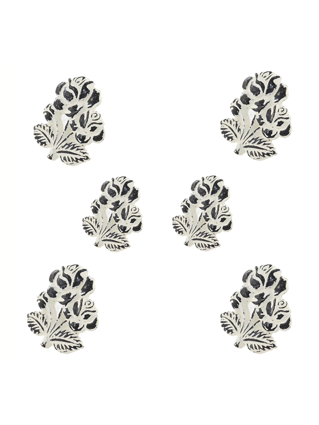 

Indianshelf White 6 Pieces Iron Rose Knobs