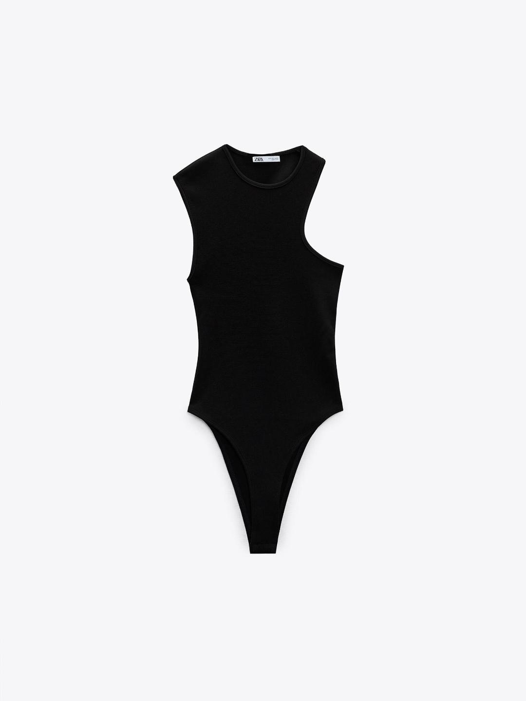 

ZARA Women Black Bodysuit