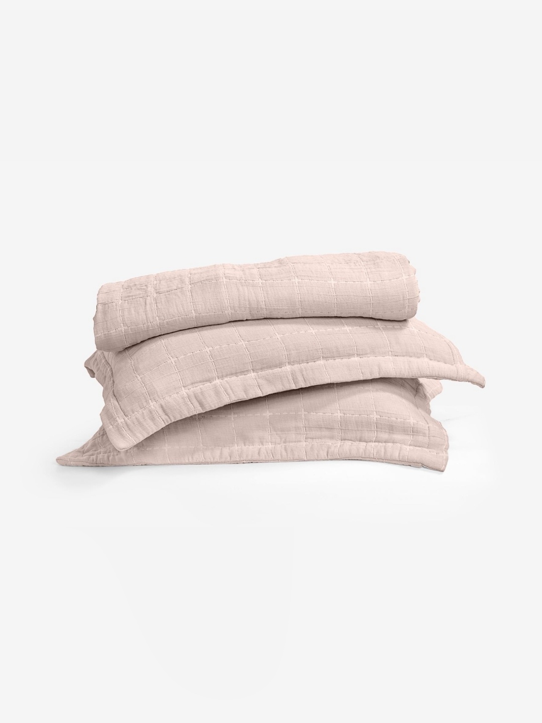 

Zarf Pink AC Room 300 GSM Cotton Double King Bed Blanket With 2 Pillow Covers