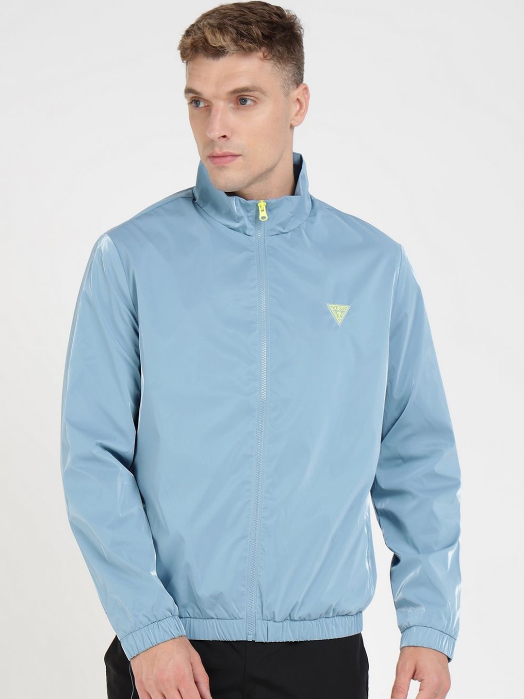

GUESS Men High Neck Long Sleeves Sweatshirt, Blue