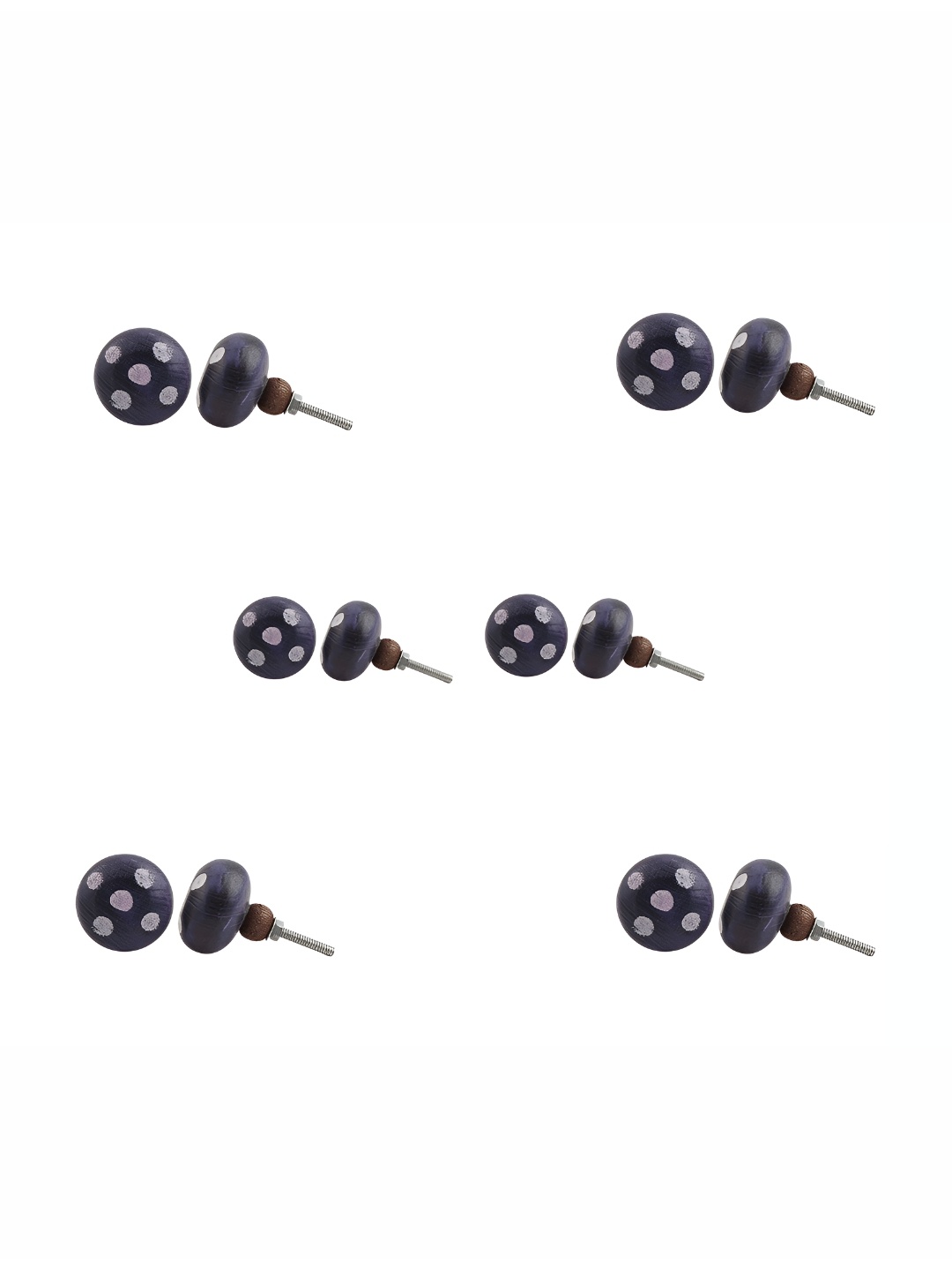 

Indianshelf Purple 6 Pieces Wooden Round Knobs