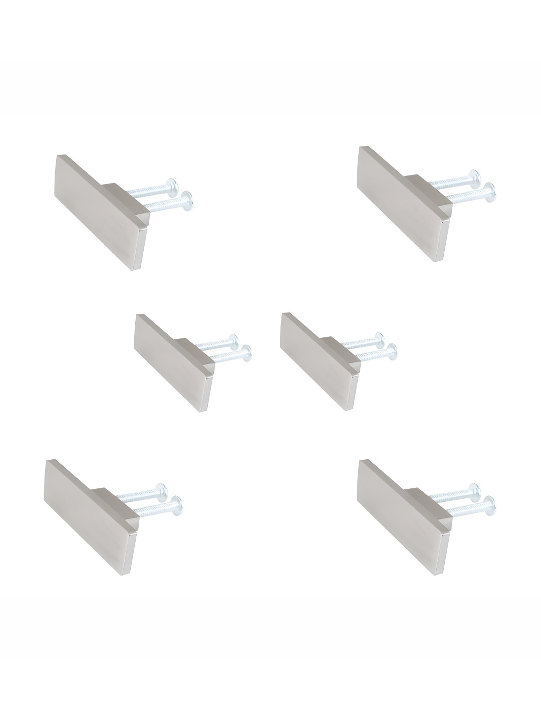 

Indianshelf 6- Pcs Stainless Steel Rectangle Knobs, Silver