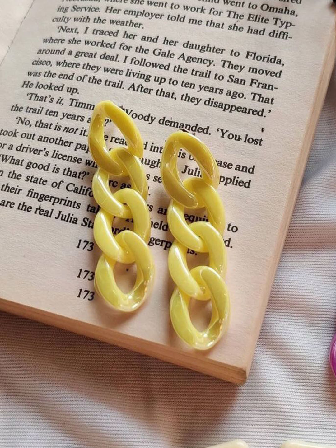 

YU FASHIONS Geometric Drop Earrings, Yellow