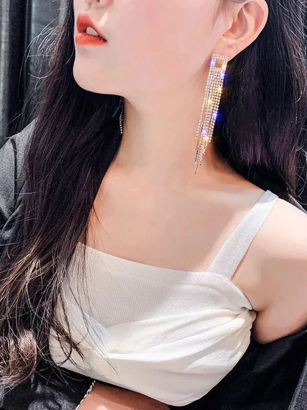 

YU FASHIONS Geometric Drop Earrings, Gold
