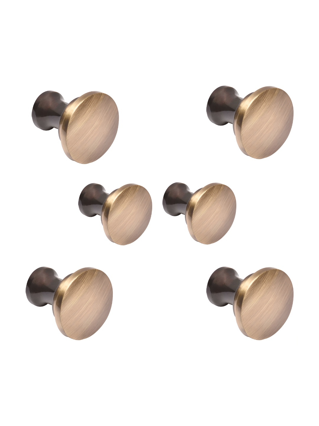 

Indianshelf 6-Pcs Brass Round Knobs, Gold