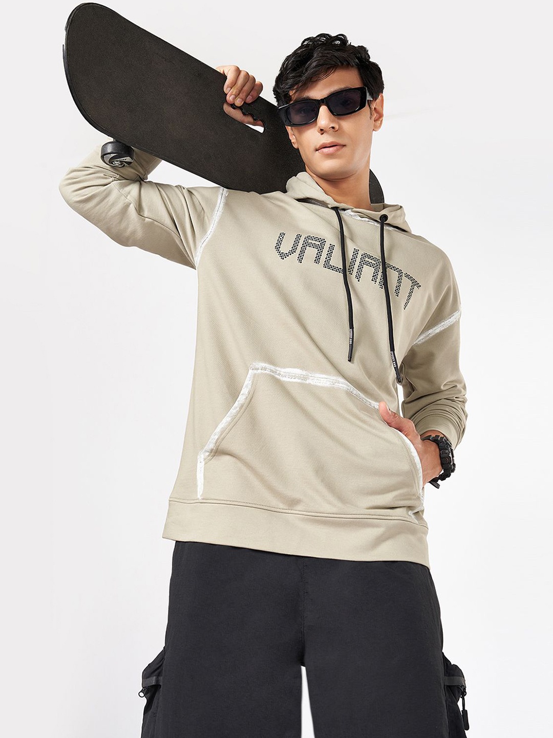 

Street 808 by Pantaloons Men Solid Cotton Sweatshirt, Khaki
