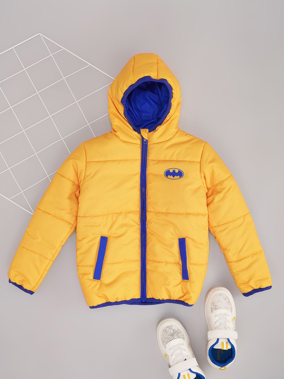 

Pantaloons Junior Boys Hooded Solid Casual Padded Jacket, Yellow