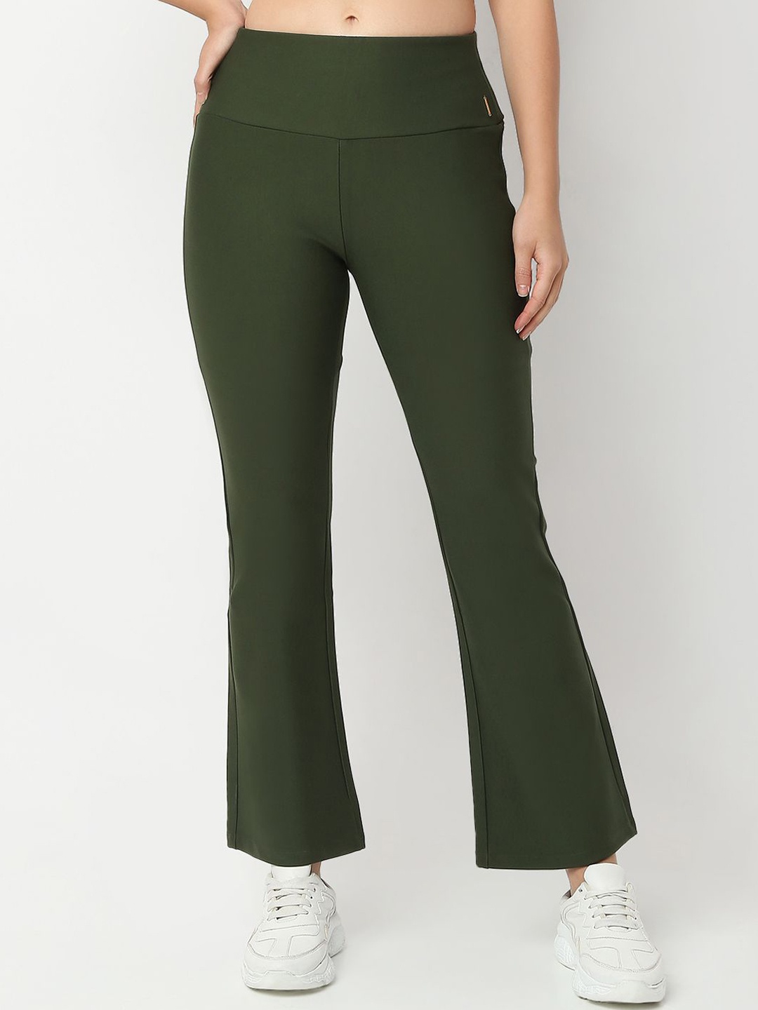 

SPYKAR Women High Rise Stretchable Tights, Green
